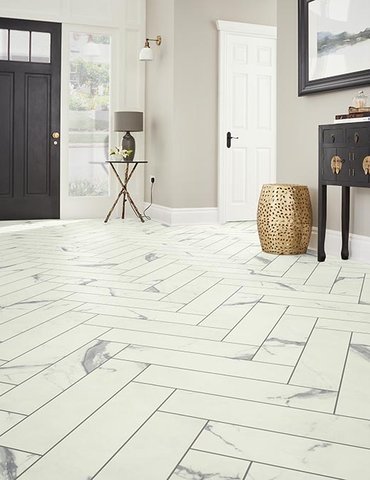 Entry Foyer Luxury Vinyl Tile Herringbone LVT -  CarpetsPlus COLORTILE of Bloomington in Bloomington, IL