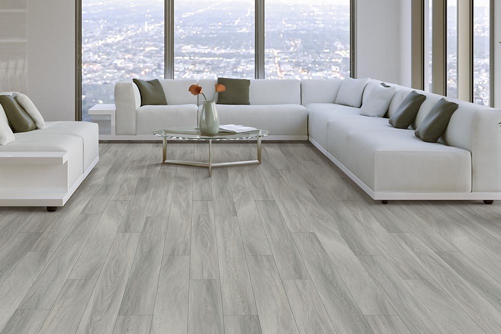 Living Room Gray Greige Luxury Vinyl Plank LVP -  CarpetsPlus COLORTILE of Bloomington in Bloomington, IL